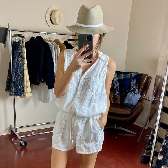joie white jumpsuit